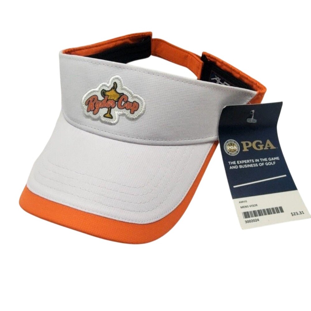 Ryder Cup Medinah 2012 Hat Visor Strap Back White Orange Golf Special Edition